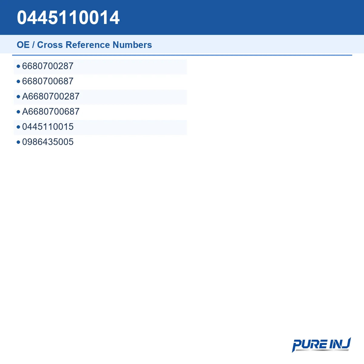 0445110014 OE cross-reference number guide