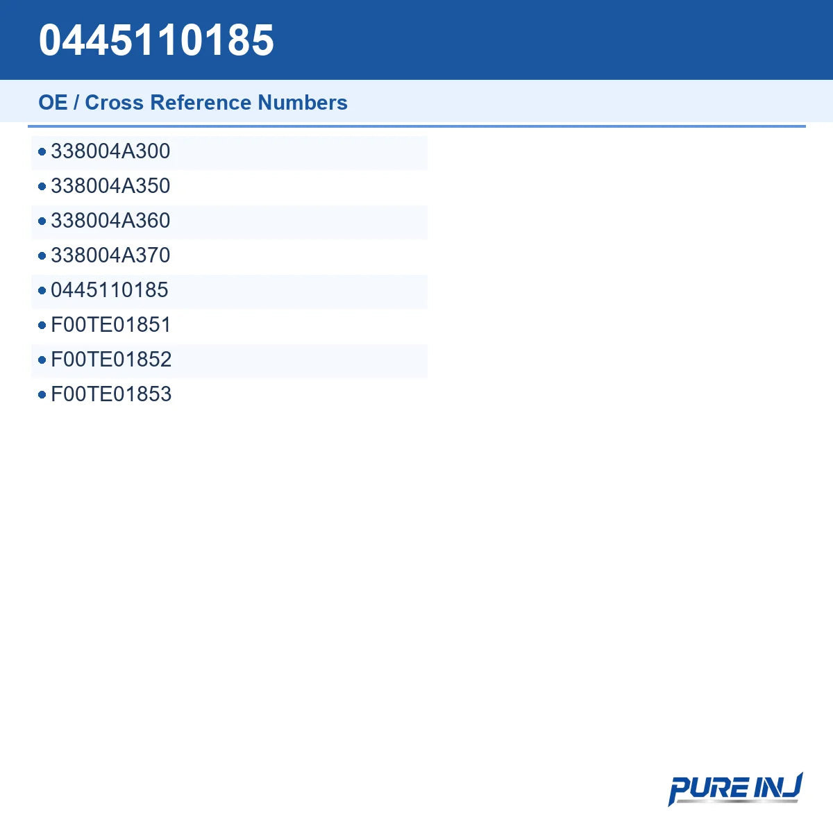 0445110185 OE cross-reference number guide