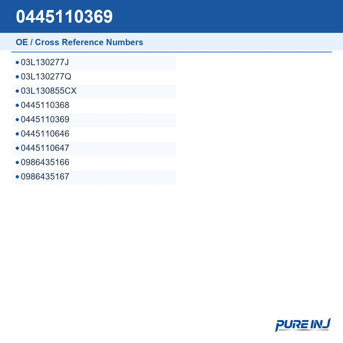 0445110369 OE cross-reference number guide