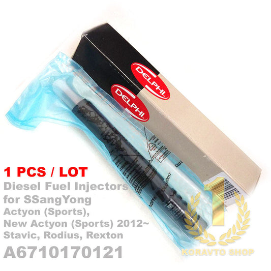 Delphi CRDI Diesel Fuel Injector A 6710170121 for SsangYong Actyon (Sports), New Actyon (Sports), Ko 67101-70121 6710170121 67101 70121