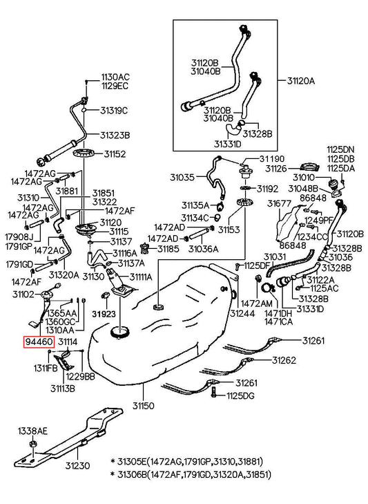 SENDER ASSYFUEL PUMP 94430-4A050 944304A050 94430 4A050