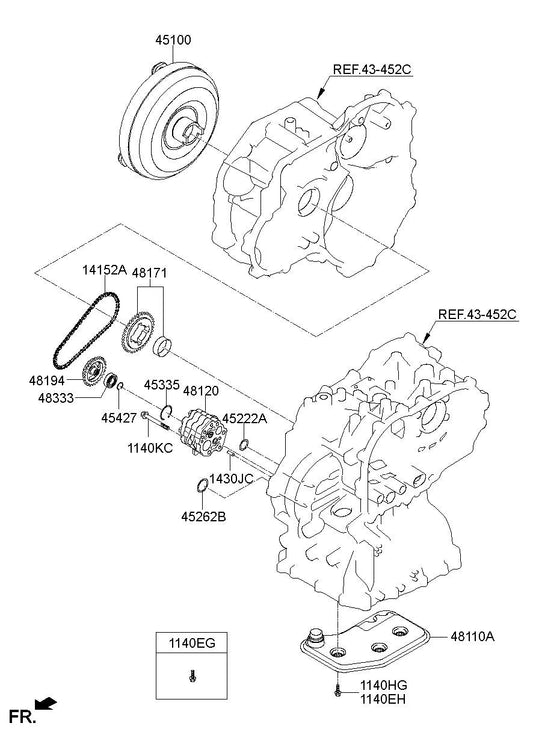 CHAIN SUB ASSY-OIL PUMP 48193-02200 4819302200 48193 02200