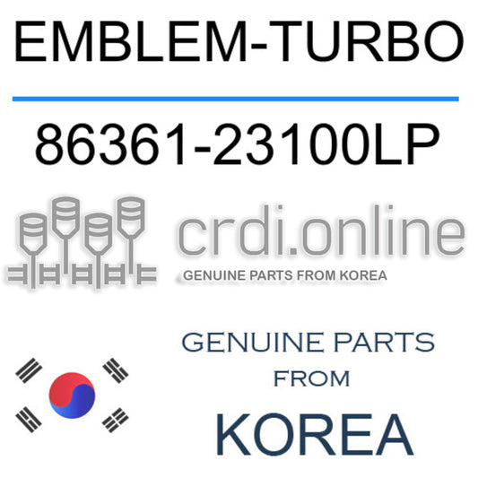 EMBLEM-TURBO 86361-23100LP 8636123100LP 86361 23100LP