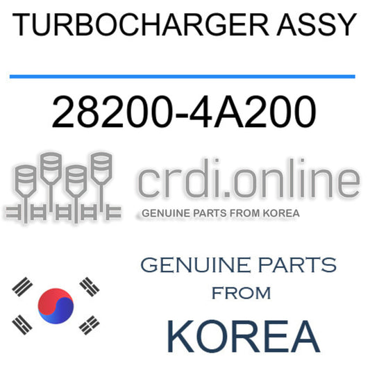 TURBOCHARGER ASSY 28200-4A200 282004A200 28200 4A200